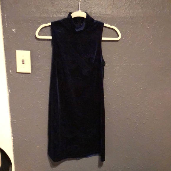 XS Navy velvet dress - Picture 1 of 4